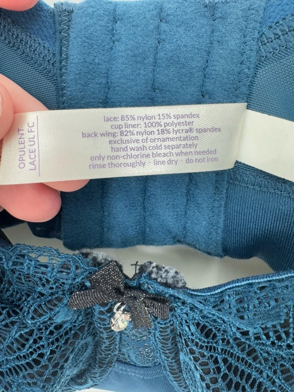 Cacique Women's Lace Underwire Unlined/Unpadded Dark Teal Bra Size 46DD